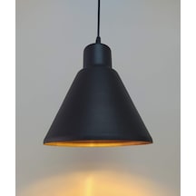 Mylights Retro Metal Sarkıt Avize Siyah Içi Altın (549234608)