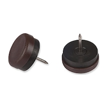 Masa Sandalye Altı Çivili Plastik Kayak Kahverengi 25Mm 8 Adet