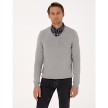 Pierre Cardin Erkek Açık Gri Melanj Kazak /triko 50314190-vr091 Açık Gri Melanj