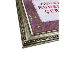 Avukatlık Ruhsatname Çerçevesi - 33x48 - Hakiki Camlı Gümüş Renk