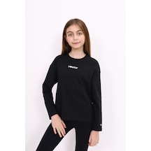 Toontoy Kids Toontoy Kız Çocuk Baskılı Bisiklet Yaka Uzun Kollu Tişört Mürdüm