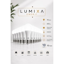 10 Watt 810 Lm Beyaz Renk Ampul 10 Adet