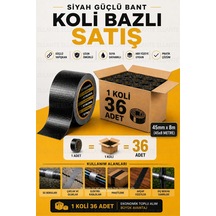 Siyah Güçlü Tamir Bandı 45mm X 8m Çok Amaçlı Su Geçirmez Tamir Bandı 36 Adet
