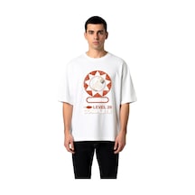 Paybuy Klasik Oyuncu 2000 Efsaneler Ölmez Baskılı Erkek Oversize Tişört Beyaz