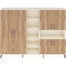 Arges Dolap 13 Raflı 6 Kapaklı 220x30x163 Aytaşı-çam/aytaşı Atlas Çam/aytası - Aytası