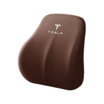 Tesla Ergonomik Araba Ve Ofis Koltuk Bel Yastığı Araç Arka Yastık - Kahverengi