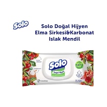 Solo Islak Mendil Doğal 50li - Elma Sirkesi Karbonat 50'li Tekli