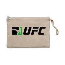 UFC Green Kick Krem Clutch Astarlı Cüzdan / El Çantası Krem