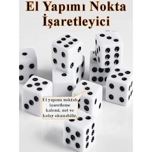 Tavla Zarı 2 Adet Beyaz Zar Akrilik 8.5 Mm Masa Oyunu Kırmızı Siyah Noktalı Beyaz Zarlar