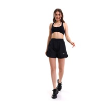 Winmoda34 Kadın Deniz Şortu Yanları Yırtmaçlı Siyah