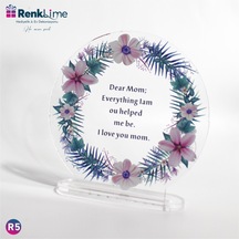 Pleksi Masa Üstü I Love You Mom Siyah