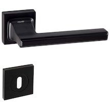 Doğanlar Techno Kare Rozetli Kapı Kolu Mat Siyah Oda