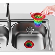 Renkli 6 Kademeli Lavabo Süzgeci Plastik Diğer