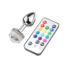 Carmine 13 Farklı Led Işıklı Kumandalı Paslanmaz Su Geçirmez Anal Plug