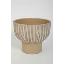 Vitale Lidya Krem Saksı 25 25 21.5 Cm Ak.kk0023 Renkli