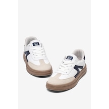 Tonny Black Rahat Kalıp Kauçuk Taban Bağcıklı Sneaker Kadın Beyaz Lacivert Sneaker Tbtyldz005 Beyaz - Lacivert