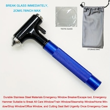 Fochsia Mavi Siyah Acil Durum Cam Kırıcı Araç Ev Güvenlik Çekici Yangın Kaçış Aleti Tren Gemi Yüksek Bina