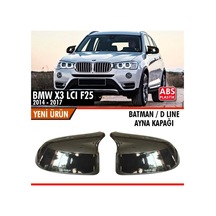 Bmw X3 Lcı 2014-2017 Batman Yarasa Ayna Kapağı Piano Black
