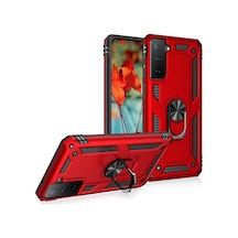 Galaxy S21 Fe Kılıf Zore Vega Yüzüklü Standlı Zırh Kılıf