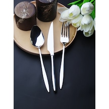 Ares 6 Kişilik 18 Parça Yemek Çatal Kaşık Bıçak Takımı Metal