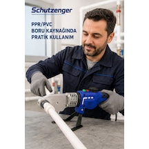 1000w Termostatlı Pvc Ppr Boru Kaynak Makinesi 0 320 C Ayarlı Metal Çantalı 6 Pafta Ve Makaslı Set