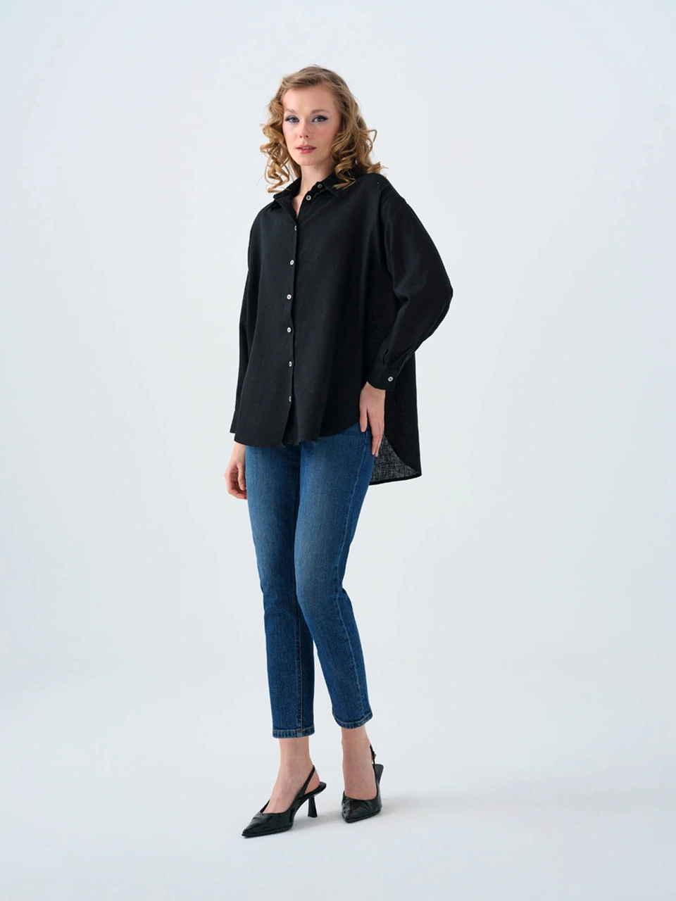 Loft Mom Slim Fit Mavi Kadın Jean Pantolon Lf2037084 Mavi