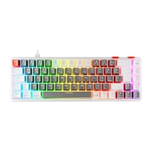 Rampage Yoru Mını Gri-beyaz Type-c Bağlantılı Outemu Red Swich Q Mekanik Gaming Oyuncu Klavye Rgb K