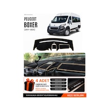 Peugeot Boxer 2017-2021 Uyumlu Torpido Koruma, Torpido Örtüsü, Torpido Kılıfı - Siyah-bej - Pe026