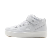 Skechers Sport Court 92-show Starter Kids Sneaker Lastik Bağcıklı Cırtlı Işıklı Bilekli Çocuk Ayakkabısı Beyaz Beyaz