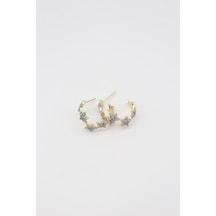Vıp Küpe 14 K-17163 20mm Çok Renkli