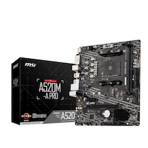 MSI A520M-A Pro AMD A520 4600 MHz (OC) Soket AM4 mATX Anakart