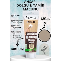 Kum Taşı Renk Ahşap Tamir Macunu 125 Ml Mobilya Masa Dolap Sehpa Çizik Çatlak Giderici Parke Çatlak Dolgusu Parke Çizik Tamiri Lamine Parke Ve Ahşap Yüzeyler İçin Onarıcı Macun Tahta Tamirat Macunu Kum Taşı