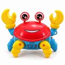 Pilli Işıklı Hareketli Yengeç Oyuncak 20x15 Cm Yengeç Bebek