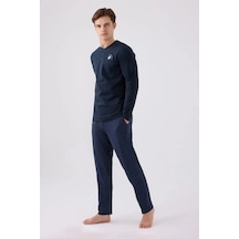 Arnetta 3166 Uzun Kol Erkek Pijama Takımı Lacivert