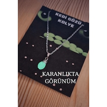 Kedi Gözü Kolye Karanlıkta Parlar Çok REnkli