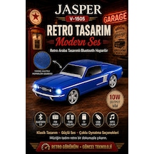 Jasper Jpr-1505 Mavi 10w Bluetooth Hoparlörlü Retro Araba Tasarım Fm Radyo, Usb, Tf Kart, Aux Ve Mp3 Çala