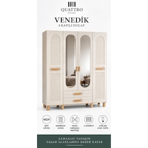 Venedik 4 Kapaklı Dolap Krem