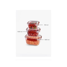 Master Dikdörtgen Saklama Seti 3'lü 550-1000-1800 Ml Royaleks-30866