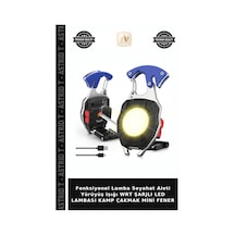 Fonksiyonel Lamba Seyahat Aleti Yürüyüş Işığı Wrt Şarjlı Led Lambası Kamp Çakmak Mini Fener Çok Renkli