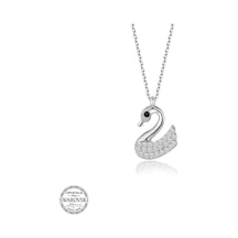 Swarovski Taşlı Gümüş Kuğu Kadın Kolye (521117003)