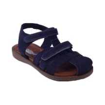 Toddler 01216 Anatomik Deri Ortopedik Taban Unisex Sandalet 21-25 Lacivert