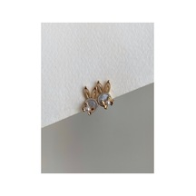 Çelik Rose Gold Incili Rabbit Küpe -kararma Yapmaz- Gümüş