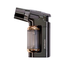 Parmida Tek Torch Pürmüz Gümüş Masa Tipi Metal Puro Çakmağı - Tr9247