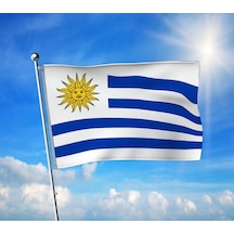 Uruguay Bayrağı Premium Raşel Kumaş 100x150 Cm Diğer