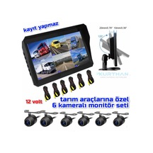 Tarım Araçları İçin 6 Kanallı Monitör Ve 6 Kamera Hazır Set