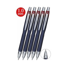 Kırmızı Jel Uçlu Pilot Kalem 5 Adet Uniball Jetstream Sxn-210 1.0 Mm Basmalı Pilot Kalem Roller Uçlu Likit Mürekkepli