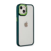 Apple İphone 14 Plus Kılıf Dora Kapak - Haki Yeşil Çok Renkli
