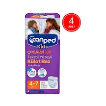 Canped Kids Çocuklar İçin Tekstil Yüzeyli Külot Bez 17-30 KG 4-7 Yaş 4 x 9 Adet