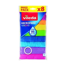 Vileda Colors Mikrofiber Bez, Çok Renkli, 8 Parça Açık Bej