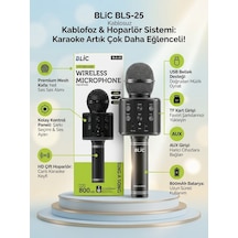 800mah Bataryalı Taşınabilir Kablosuz Karaoke Hoparlörlü Mikrofon - Bayi Depom